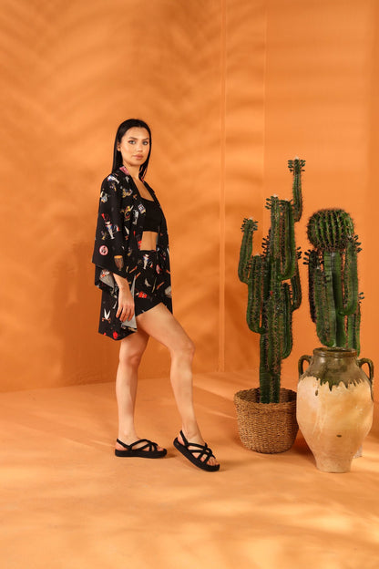 LUMPY JUMPER SHORT KIMONO