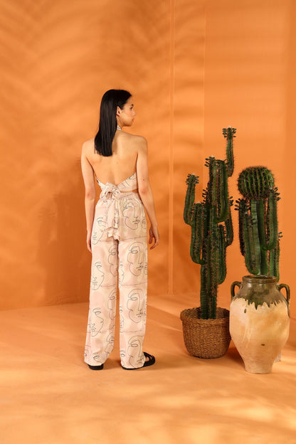 POKER FACE SHAWL AND PANTS SET