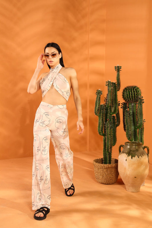 Pokerface Schal- und Hosen-Set