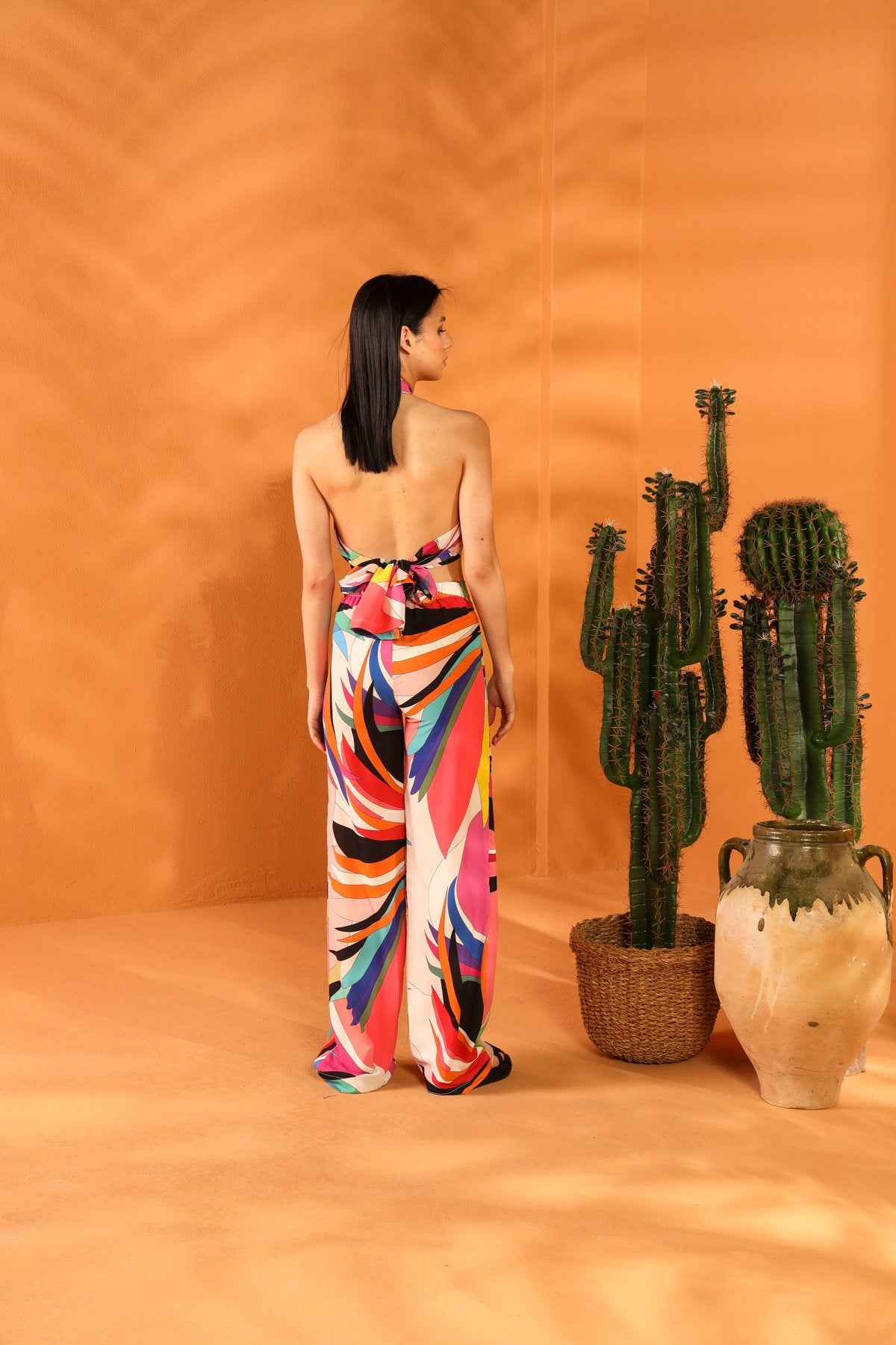 MULTI COLORED ŞAL PANTOLON TAKIM