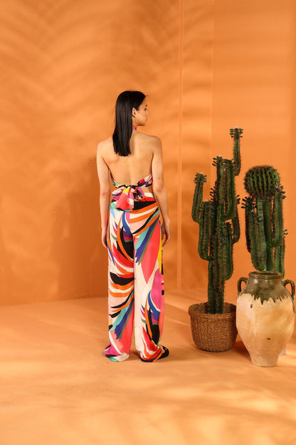 MULTI COLORED ŞAL PANTOLON TAKIM