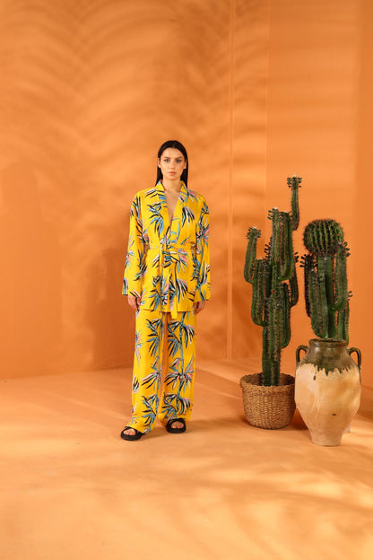 SUN BEAM KIMONO AND TROUSER SET