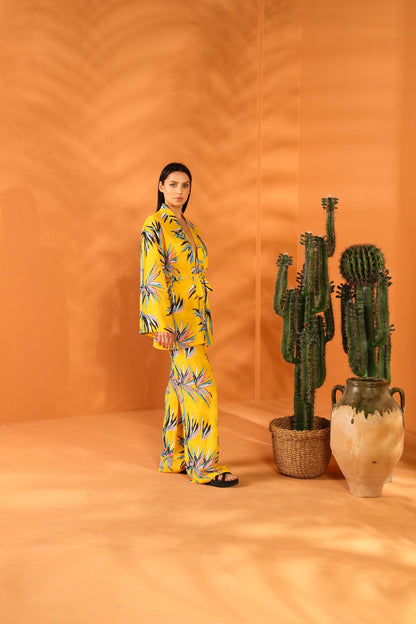 SUN BEAM KIMONO AND TROUSER SET