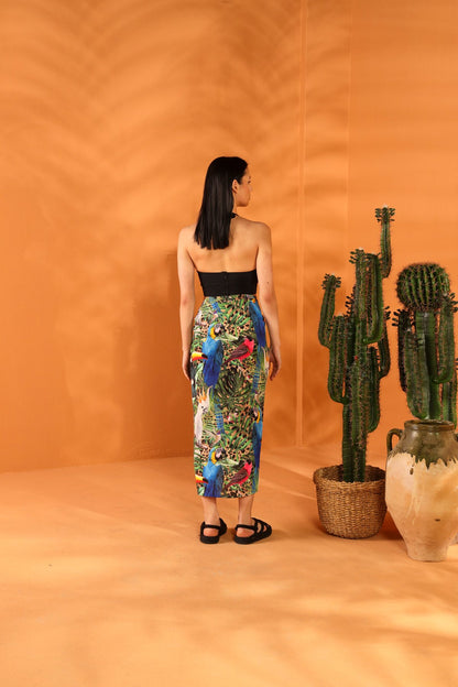 SCARLET PAREO SKIRT