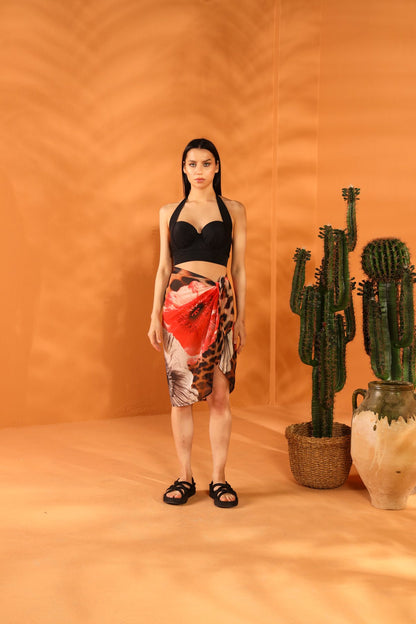 PANTHERA PARDUS PAREO SKIRT