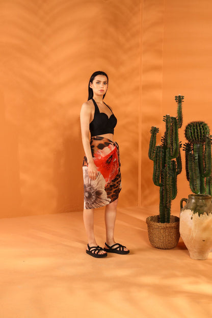 PANTHERA PARDUS PAREO SKIRT