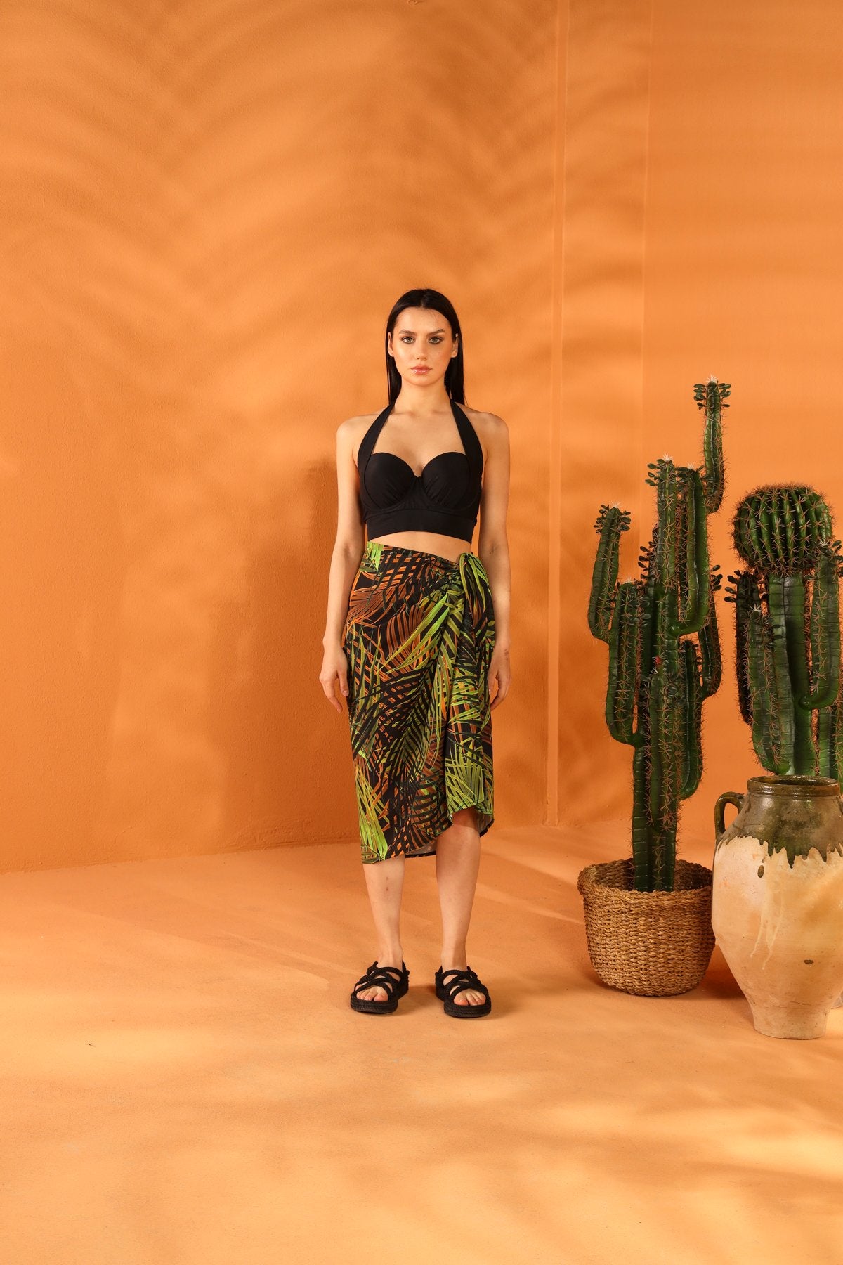 EVERGREEN PAREO SKIRT