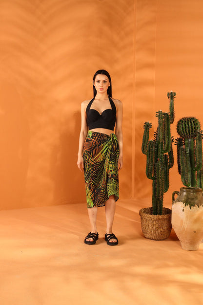 EVERGREEN PAREO SKIRT