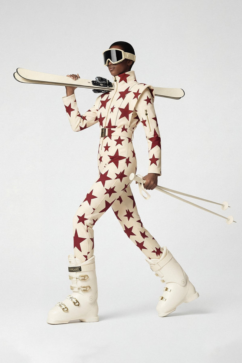Les Deux Alpes Creme Ski Overalls - In Boot
