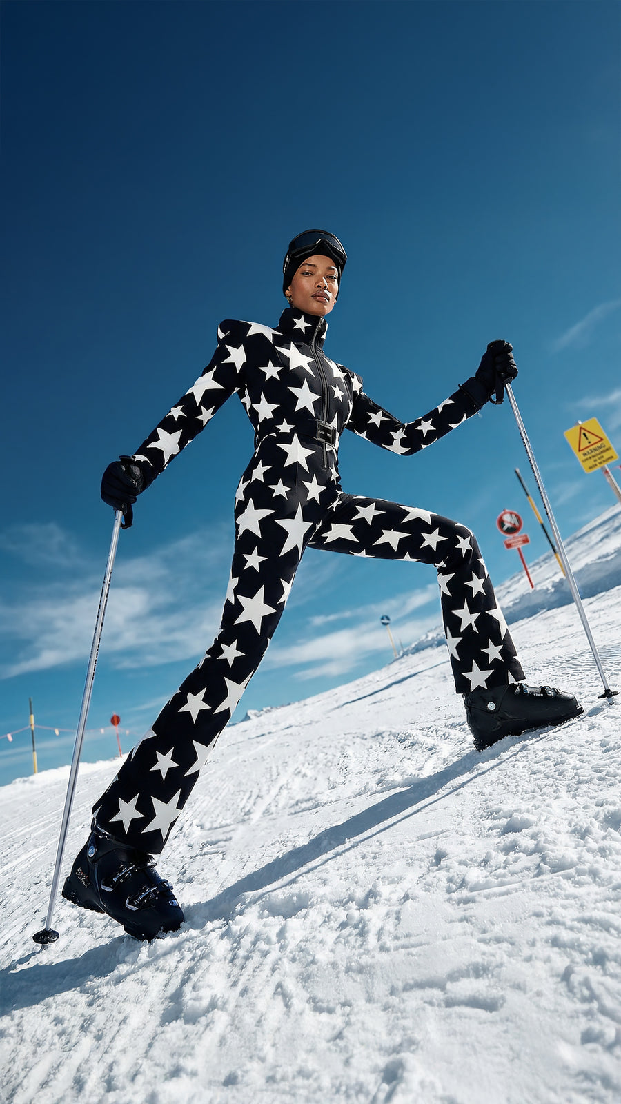 Les Deux Alpes Noir Ski Overalls - Boot Cut