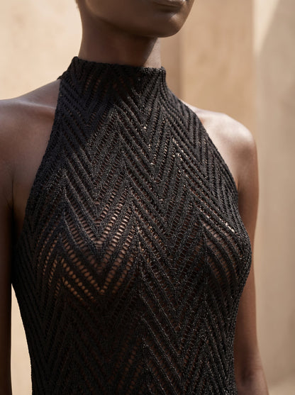 LUXOR KURZES NECKHOLDER-KLEID