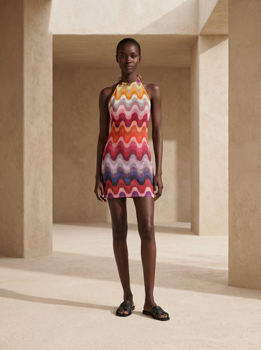 GIZA HALTER MINI DRESS