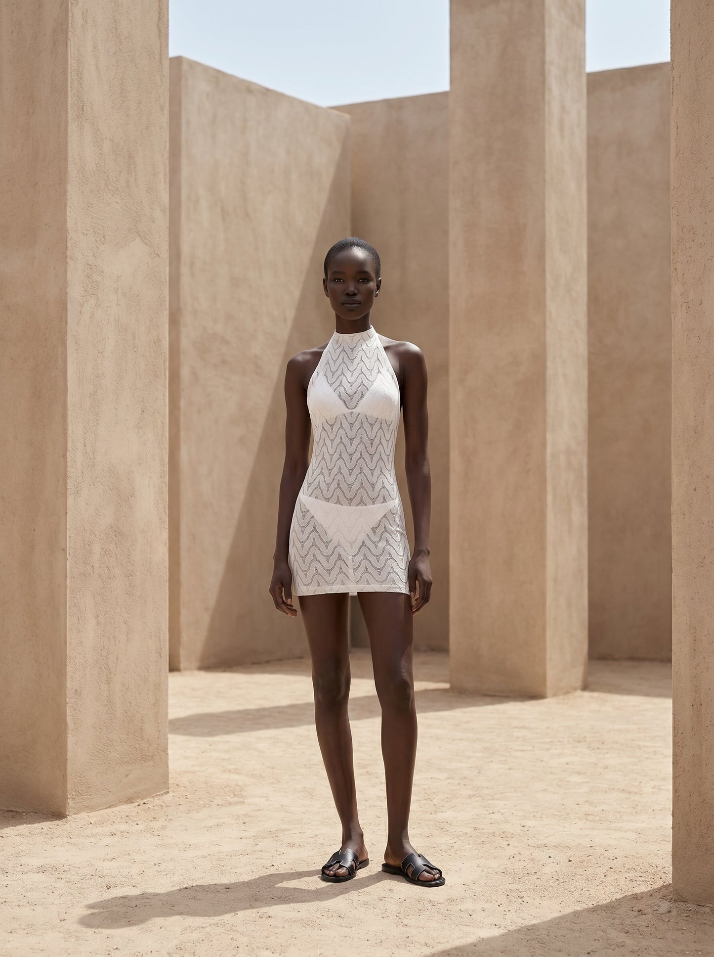 PETRA HALTER-NECK SHORT DRESS