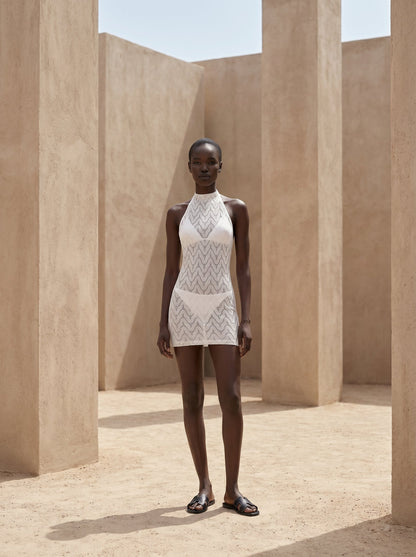 PETRA HALTER-NECK SHORT DRESS