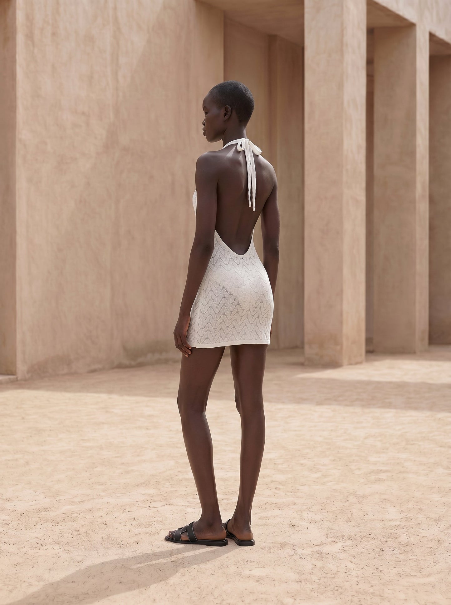 PETRA HALTER-NECK SHORT DRESS