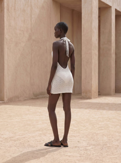 PETRA HALTER-NECK SHORT DRESS