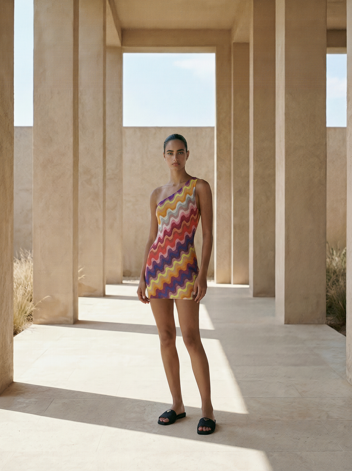 GIZA ONE SHOULDER SHORT DRESS