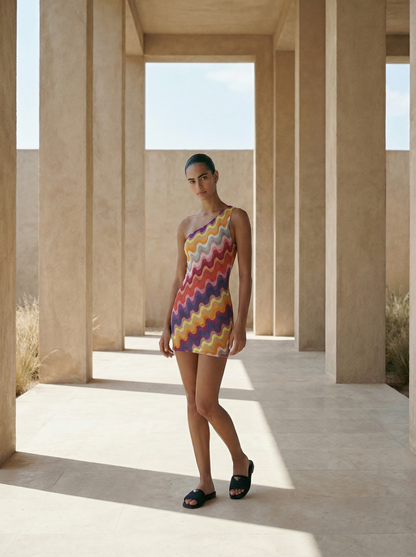 GIZA ONE SHOULDER SHORT DRESS
