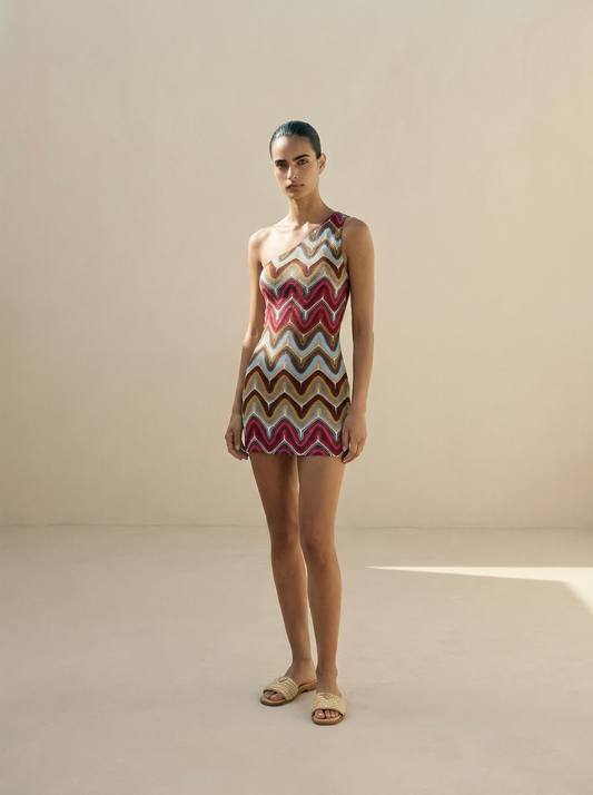 NOMAD ONE SHOULDER SHORT DRESS