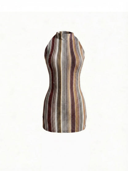 MERZOUGA KURZES KLEID ZUM BINDEN AM HALSAUSSCHNITT