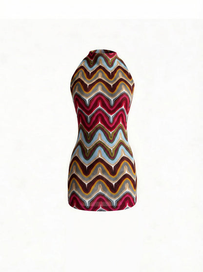 NOMAD HALTER NECK MINI DRESS