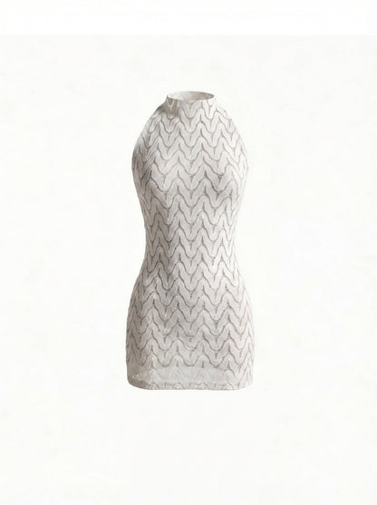 PETRA HALTER-NECK SHORT DRESS