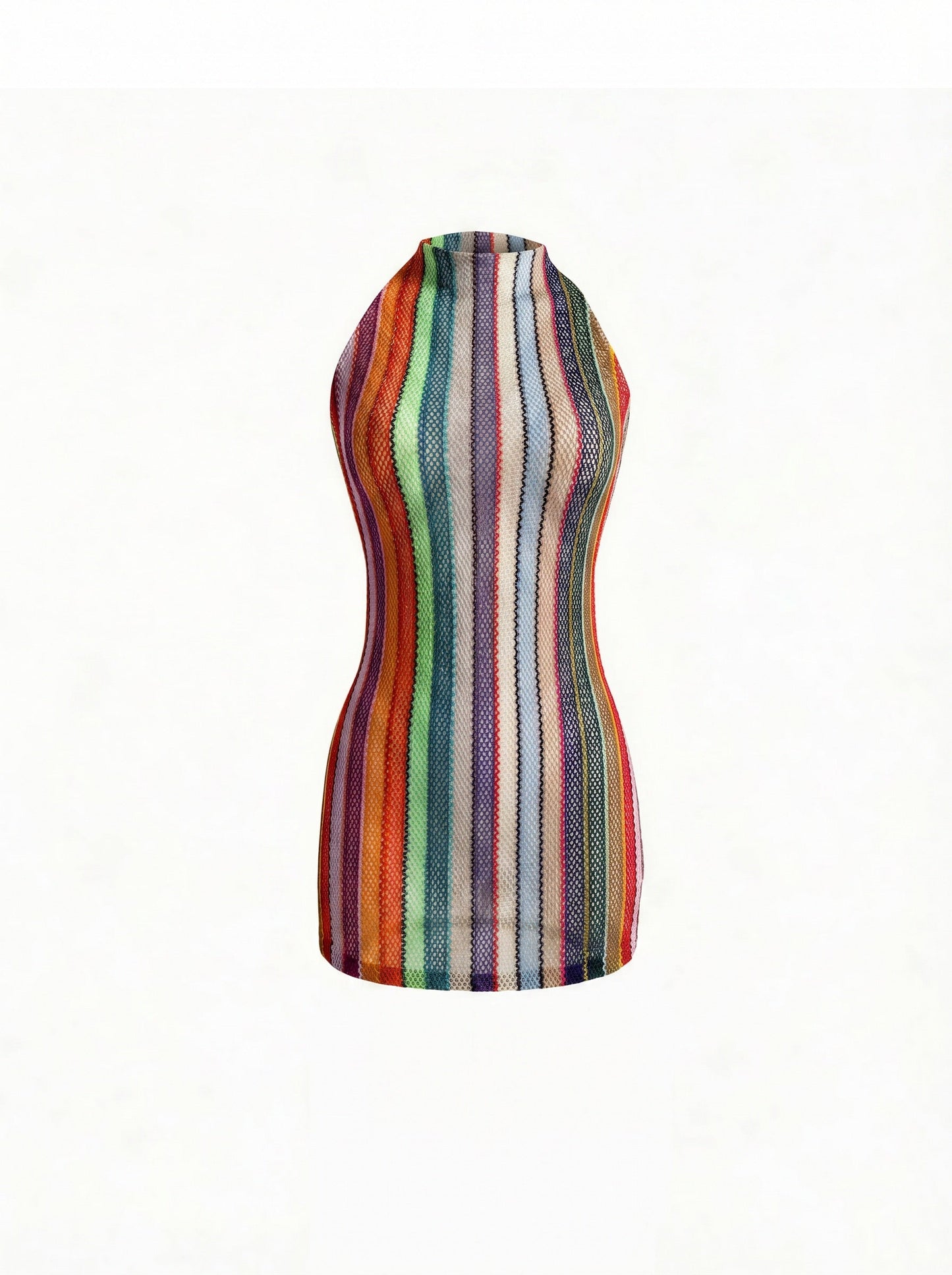 CASABLANCA HALTER NECK SHORT DRESS