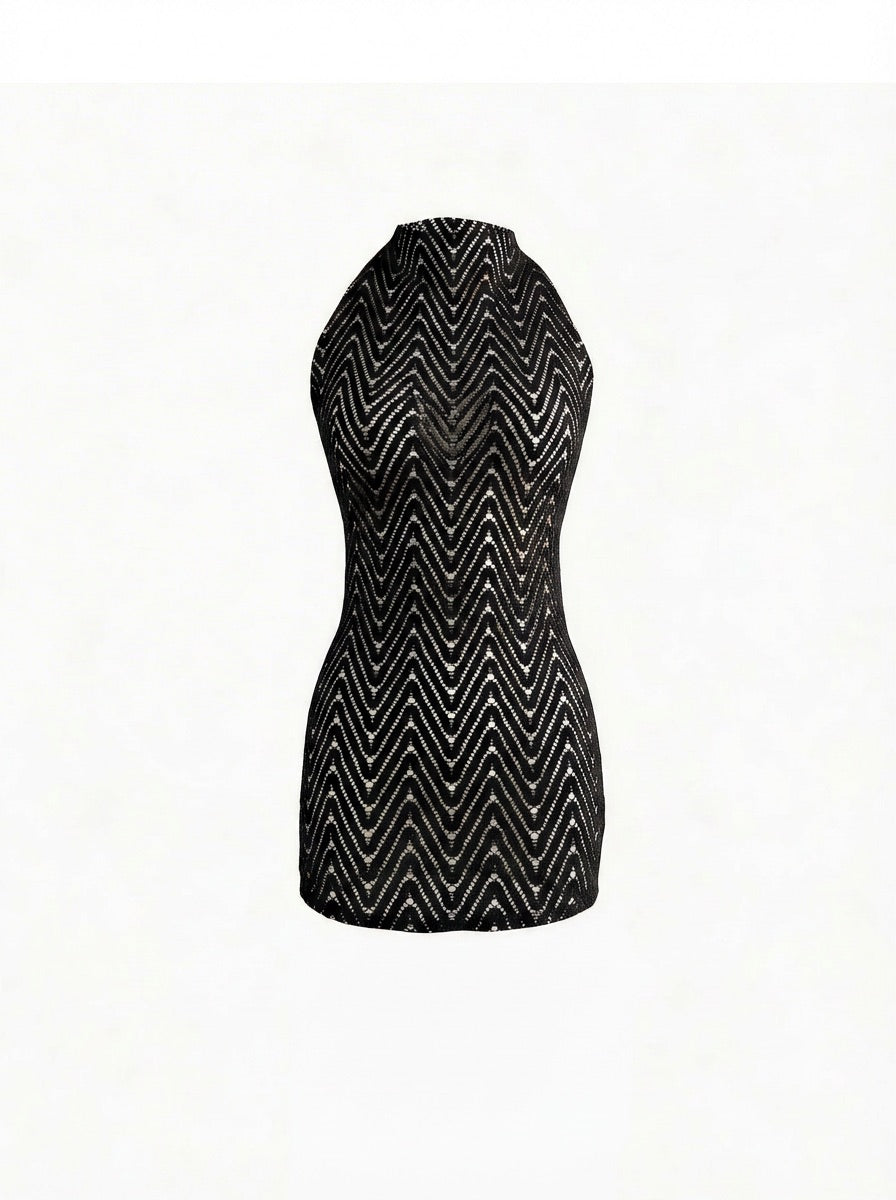 LUXOR KURZES NECKHOLDER-KLEID