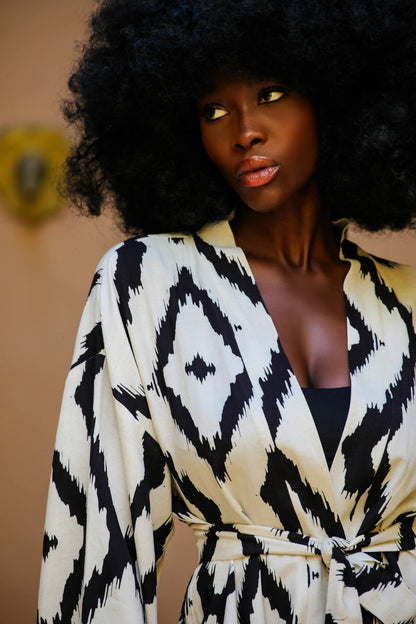 Jnane Kurzes Kimono- und Hosen-Set