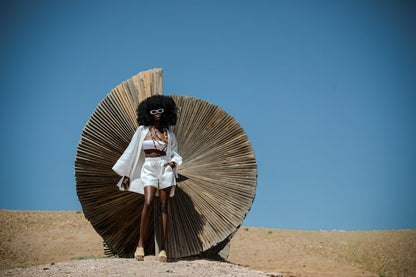 La Pause Weißer kurzer Kimono