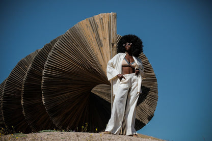 La Pause Cremefarbene Hose