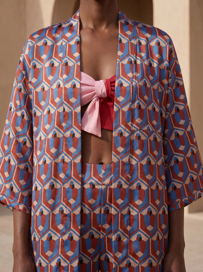LONG KIMONO WITH STRAPS