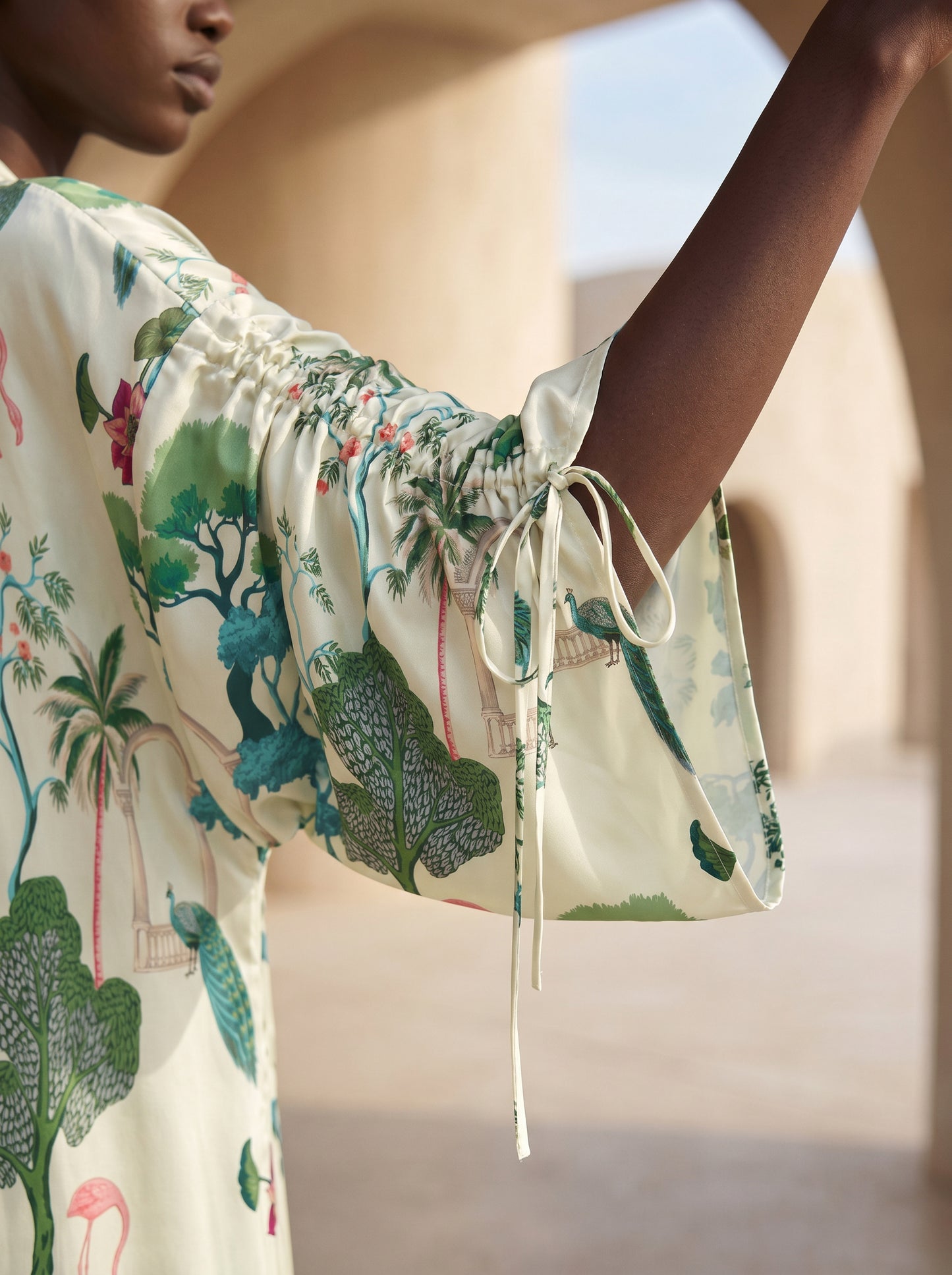 ST. TROPEZ DRAWSTRING LONG KIMONO