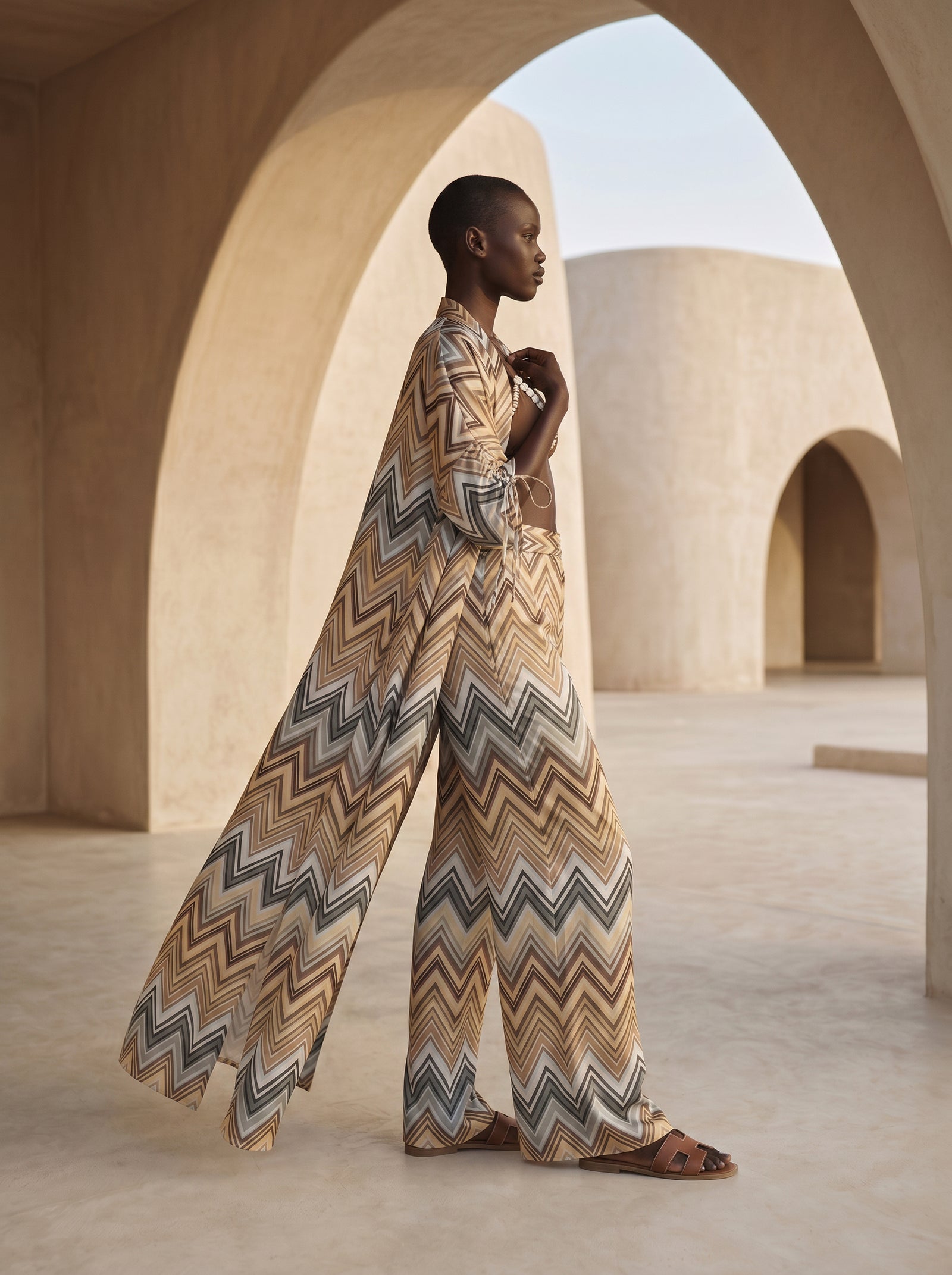 MONACO DRAWSTRING LONG KIMONO & PANTS SET
