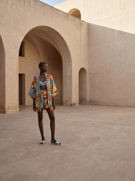 AMALFI KURZER KIMONO & SHORTS SET