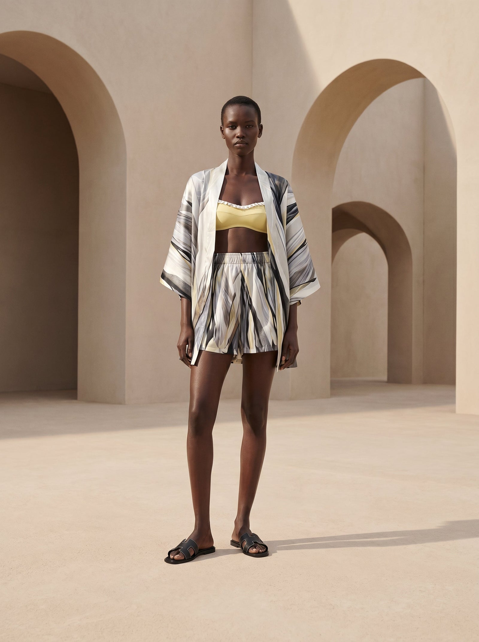 RHODES SHORT KIMONO & SHORTS SET