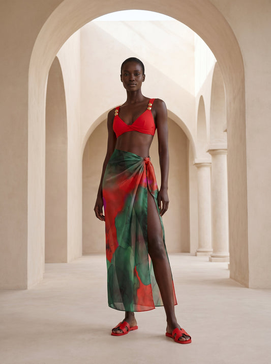 SANTORINI LONG PAREO SKIRT