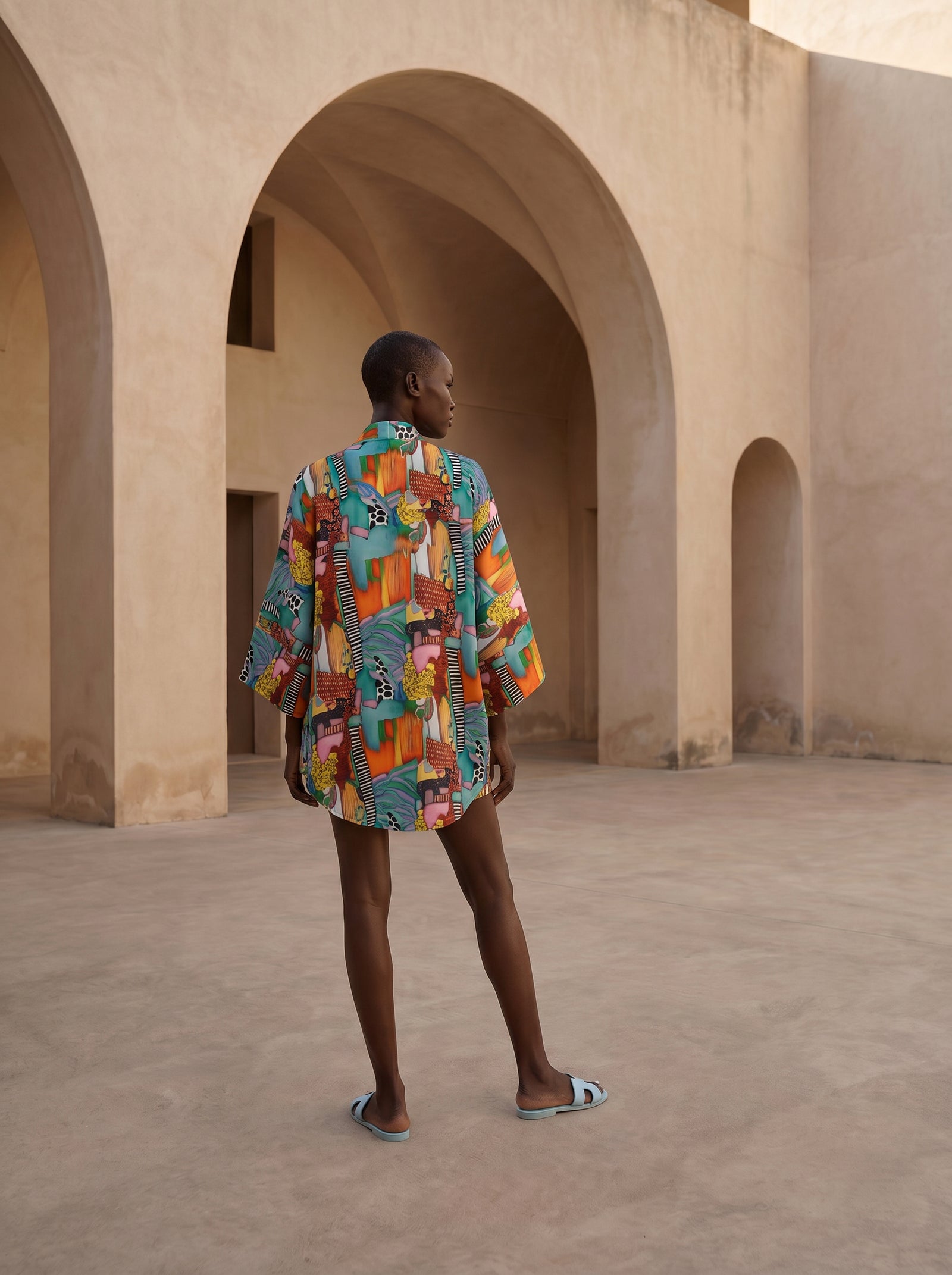 AMALFI SHORT KIMONO