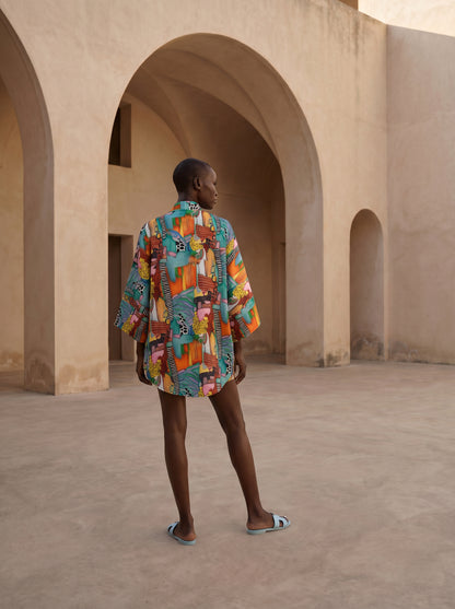 AMALFI SHORT KIMONO