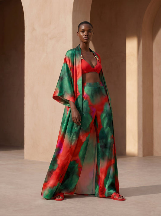 SANTORINI LANGER KIMONO & HOSENANZUG