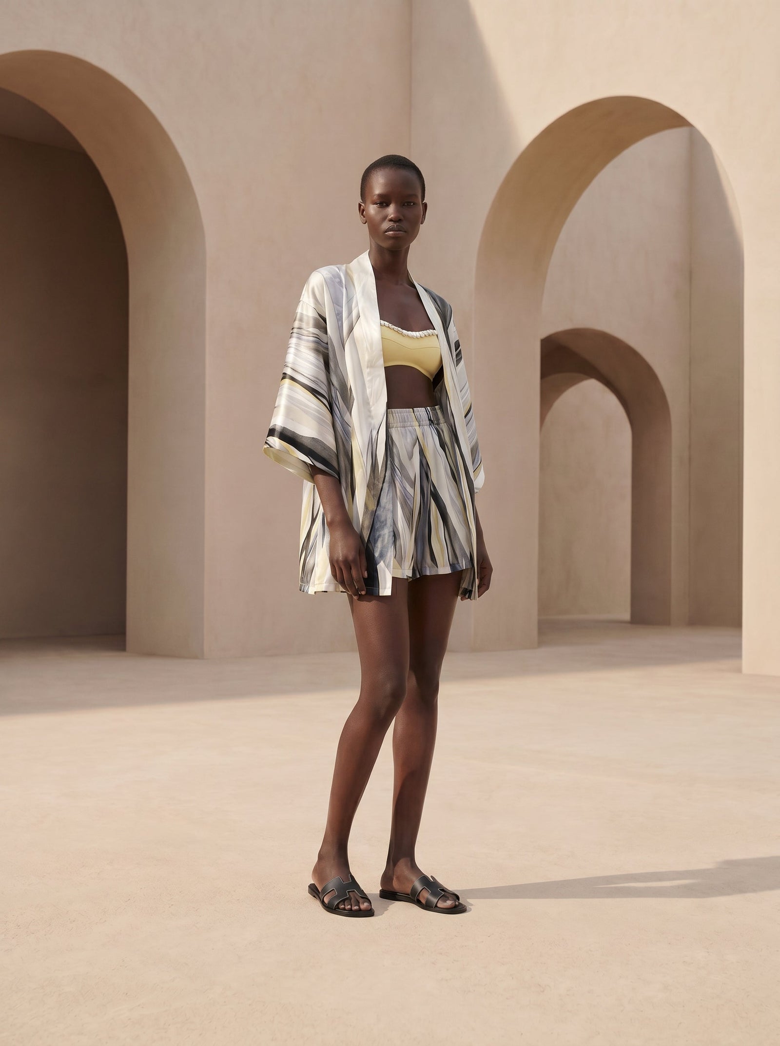 RHODES SHORT KIMONO & SHORTS SET