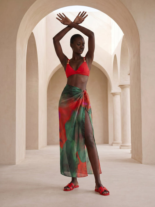 SANTORINI LONG PAREO SKIRT