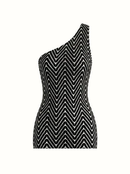 LUXOR ONE SHOULDER KURZES KLEID