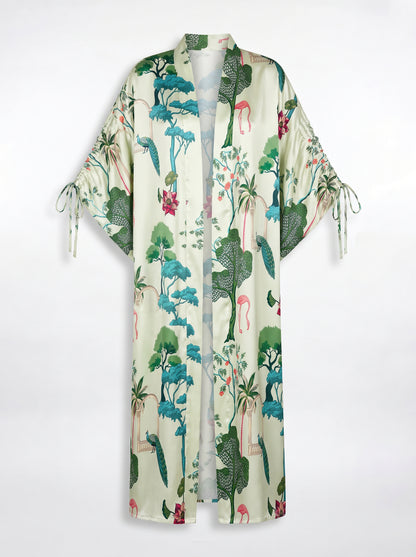 ST. TROPEZ DRAWSTRING LONG KIMONO