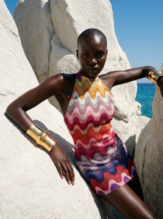 GIZA HALTER MINI DRESS