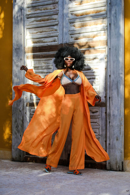 Set aus langem Kimono und Hosen von Merzouga