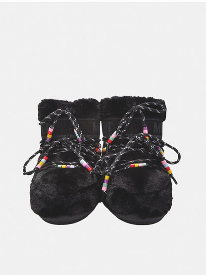 ICON SCHWARZE NIEDRIGE KUNSTFELLPERLEN