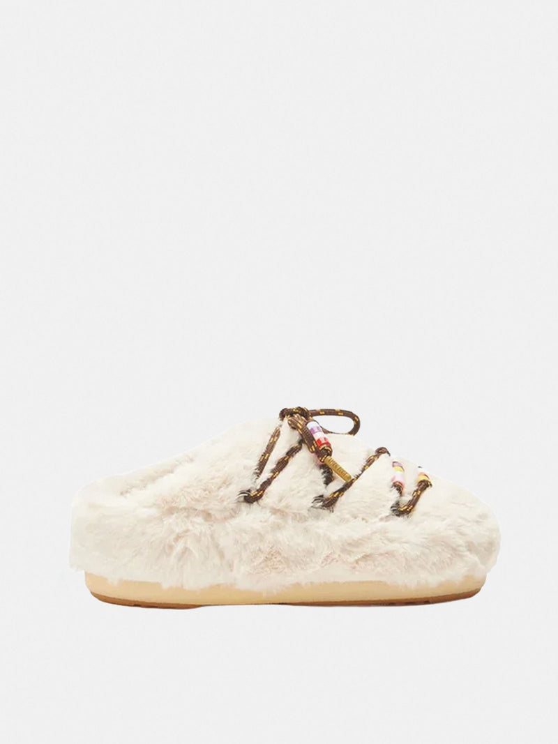 MULE CREAM FAUX FUR BEADS